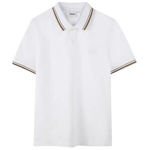 Boss Mens Pique Polo Shirt / White